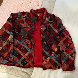 Coldwater Creek Multicolor Patchwork Jacket